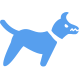 Icon of a dog ready to bite