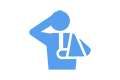 Icon of injured person in an arm sling
