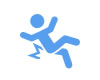 Icon of a person slipping and falling